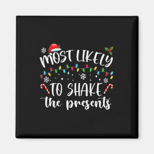 Imán Más Probable Que Agite Los Regalos Feliz Navidad
