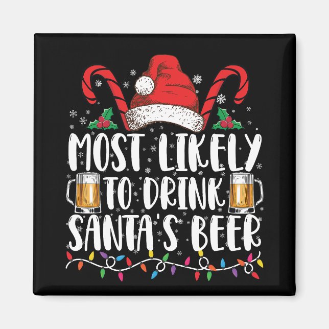 Imán Más Probable Que Beba La Cerveza De Santa Bebida D (Frente)