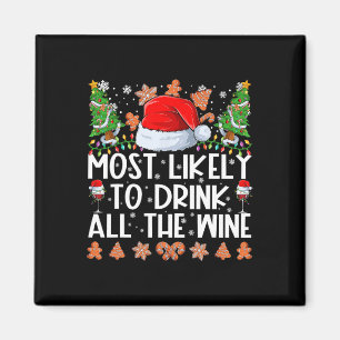 Imán Más Probable Que Beba Todo El Vino Navidad Familia