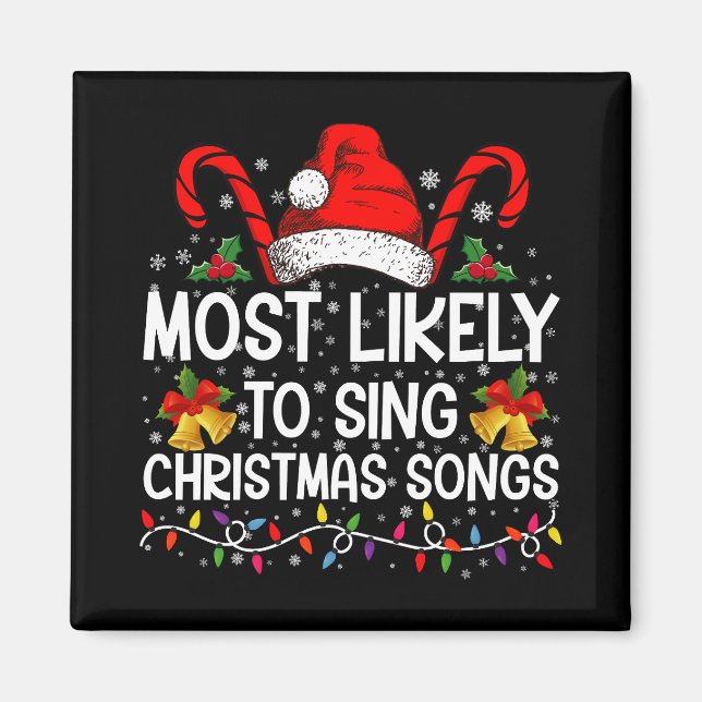 Imán Más Probable Que Cante Canciones De Navidad (Frente)