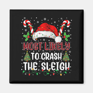 Imán Más Probable Que Crahe Trineo Navidad Familiar Coi