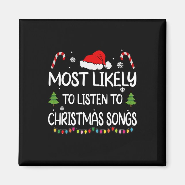 Imán Más Probable Que Escuche Canciones De Navidad Fami (Frente)