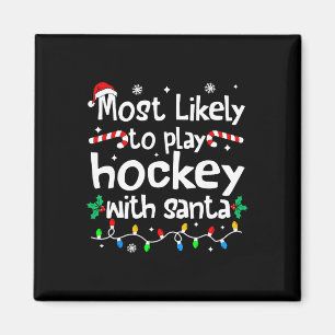Imán Más Probable Que Juegue Hockey Con Santa Navidad M