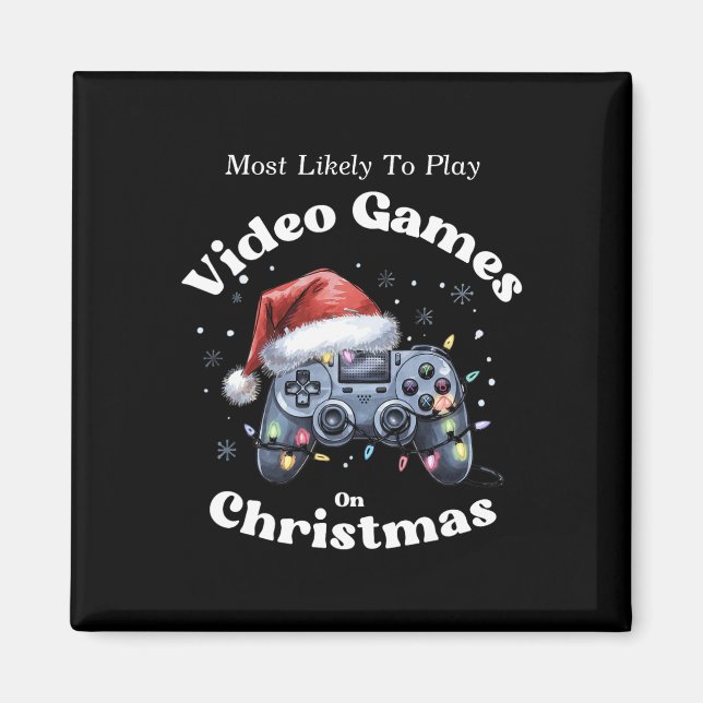 Imán Más Probable Que Juegue Videojuegos En Navidad - D (Frente)