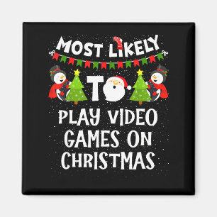 Imán Más Probable Que Juegue Videojuegos Navidad Divert
