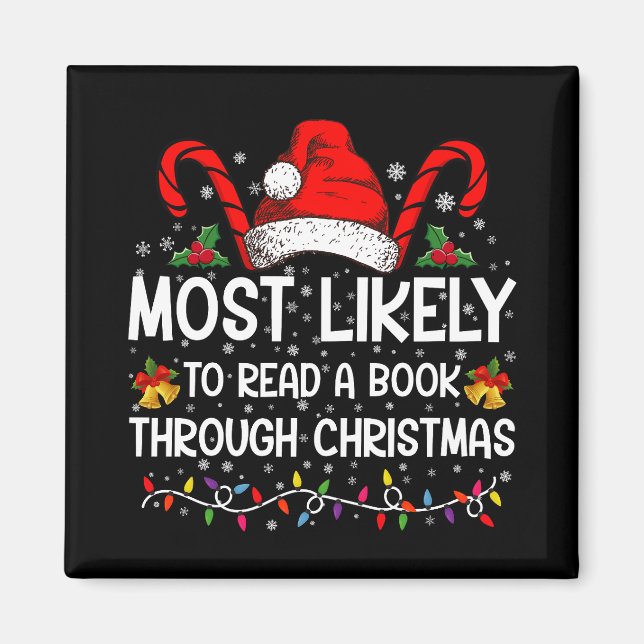 Imán Más Probable Que Lea Un Libro Durante La Navidad (Frente)