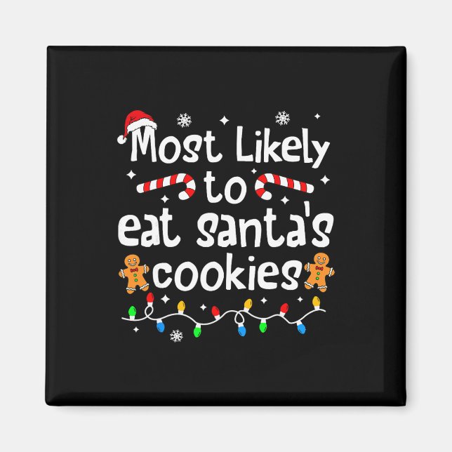 Imán Más Probable Que Se Coma Las Galletas De Santa Nav (Frente)