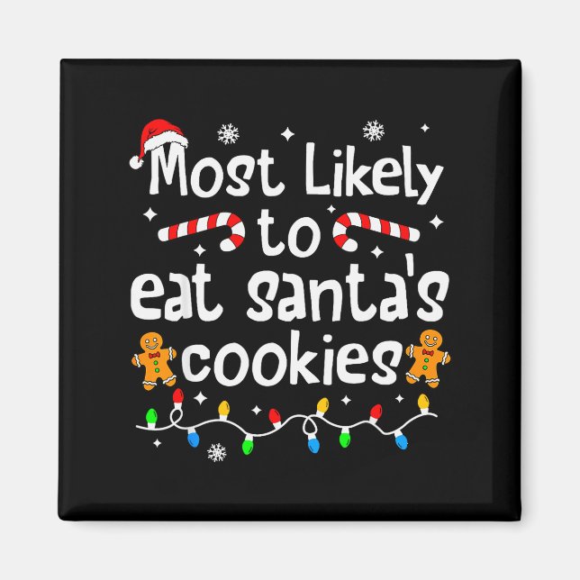 Imán Más Probable Que Se Coma Las Galletas De Santa Nav (Frente)