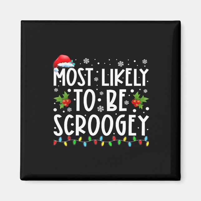 Imán Más Probable Que Sea Sombrero De Santa Scroogey Fa (Frente)