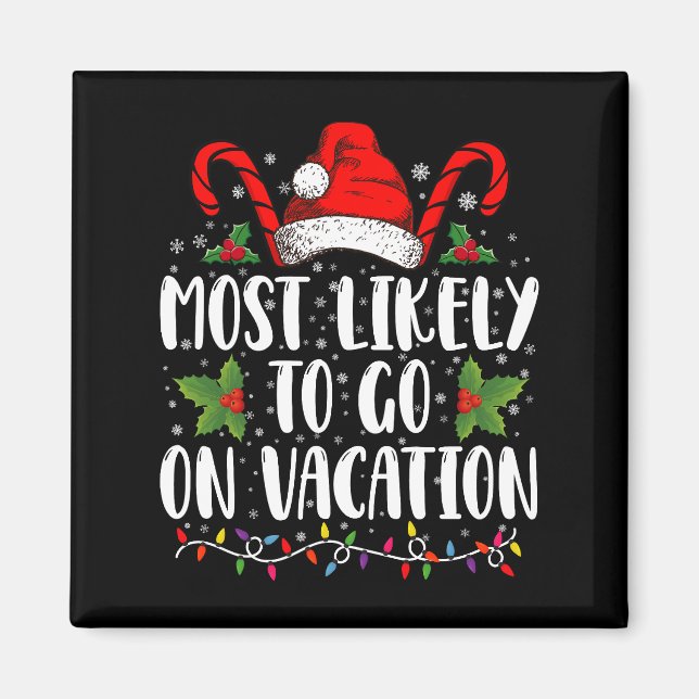 Imán Más Probable Que Vaya De Vacaciones Navidad Combin (Frente)