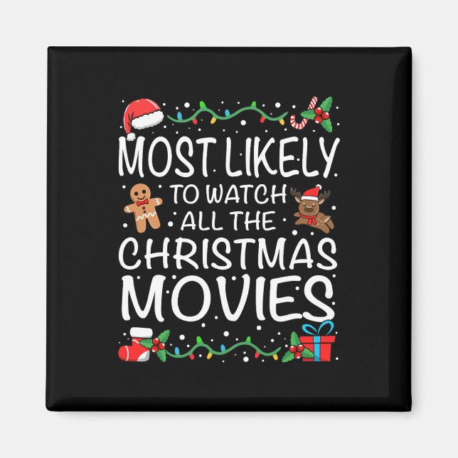 Imán Más Probable Que Vea Las Películas De Navidad Fami (Frente)