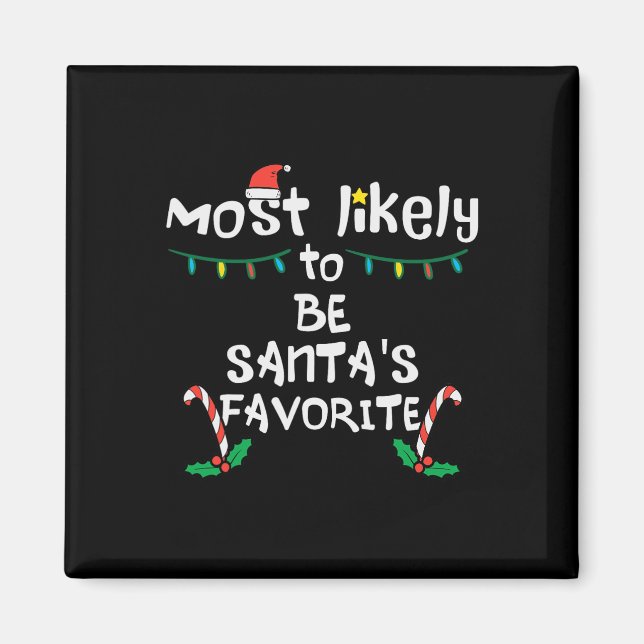 Imán Más Probablemente El Favorito De Santa Navidad Xma (Frente)