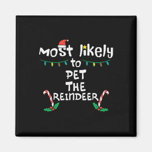Imán Más probables Navidades de renos Mascotas Navidad