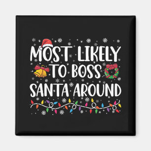 Imán Más Propenso A Mandar A Santa Divertido Navidad 