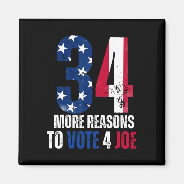 Imán Más razones para votar por Joe Funny No Felón Para (Frente)