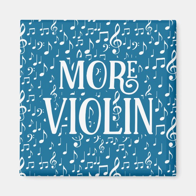 Imán Más violín - Blue White Music (Frente)