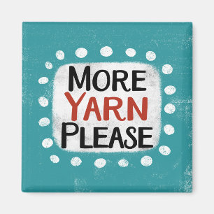 Imán Más yarn Por Favor Refrigerador Magnet