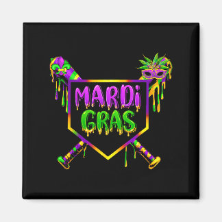 Imán Máscara de Carnaval de Mardi Gras de béisbol Helad
