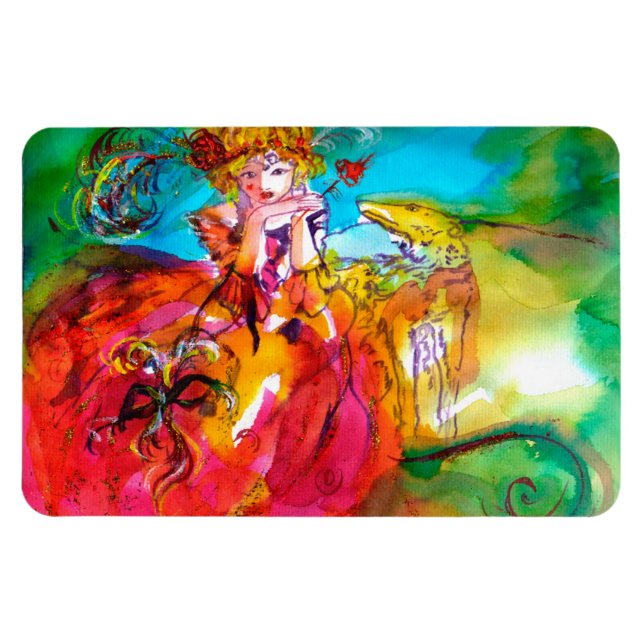 Imán Máscara de carnaval de MIRANDOLINA / Veneciana (Horizontal)