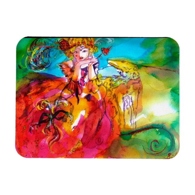 Imán Máscara de carnaval de MIRANDOLINA / Veneciana (Horizontal)