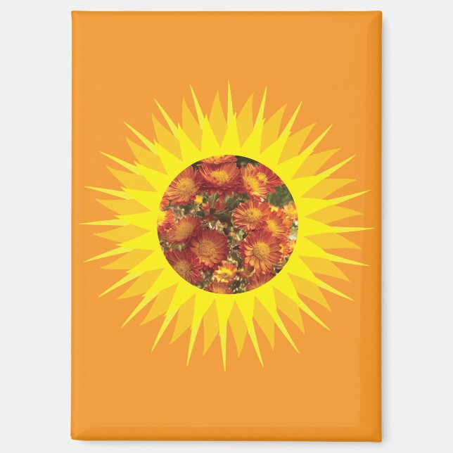 Imán Máscara de clip de sol de crisantemos (Anverso)