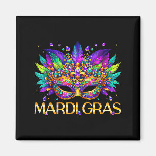 Imán Máscara de cuentas de Mardi Gras Carnaval Mujeres