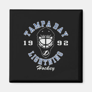 Imán Máscara de hockey Tampa Bay Lightning negra oficia