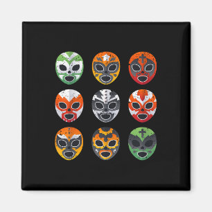 Imán Máscara de lucha libre Cinco De Mayo Mexicana B