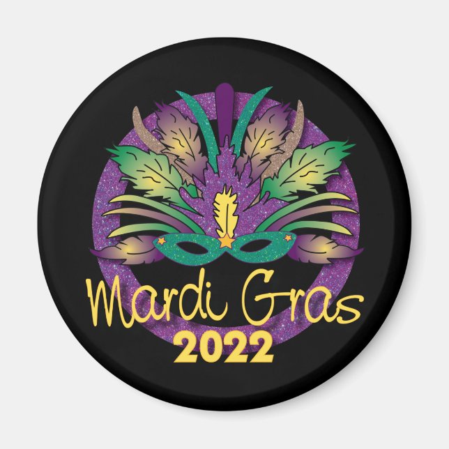 Imán Máscara de Mardi Gras - 2022 (Frente)