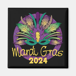 Imán Máscara de Mardi Gras - 2024