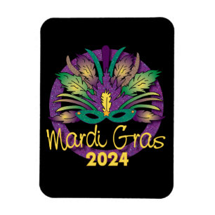 Imán Máscara de Mardi Gras - 2024