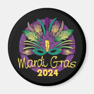 Imán Máscara de Mardi Gras - 2024