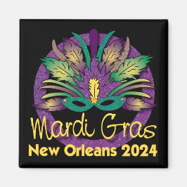 Imán Máscara de Mardi Gras - 2024 - Nueva Orleans