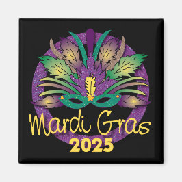 Imán Máscara de Mardi Gras - 2025