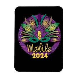 Imán Máscara de Mardi Gras Magnet - 2024 - Móvil