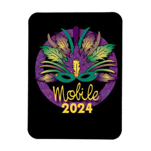 Imán Máscara de Mardi Gras Magnet - 2024 - Móvil