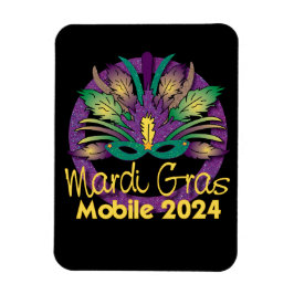Imán Máscara de Mardi Gras Magnet - 2024 - Móvil