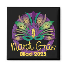 Máscara de Mardi Gras Magnet - 2025 - Biloxi, MS