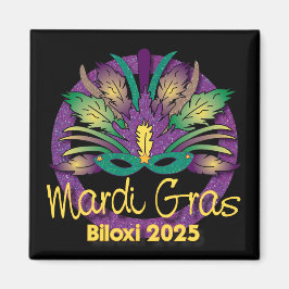 Imán Máscara de Mardi Gras Magnet - 2025 - Biloxi, MS