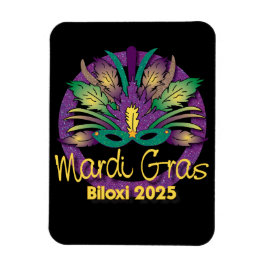 Imán Máscara de Mardi Gras Magnet - 2025 - Biloxi, MS