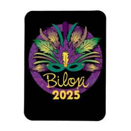 Imán Máscara de Mardi Gras Magnet - 2025 - Biloxi, MS
