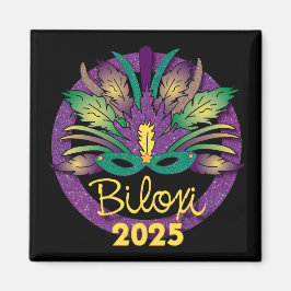 Imán Máscara de Mardi Gras Magnet - 2025 - Biloxi, MS