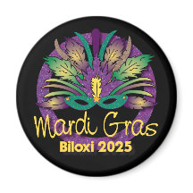 Máscara de Mardi Gras Magnet - 2025 - Biloxi, MS