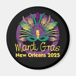 Imán Máscara de Mardi Gras Magnet - 2025 - Nueva Orlean