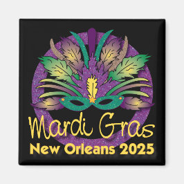 Imán Máscara de Mardi Gras Magnet - 2025 - Nueva Orlean