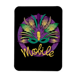 Imán Máscara de Mardi Gras Magnet - Móvil, AL
