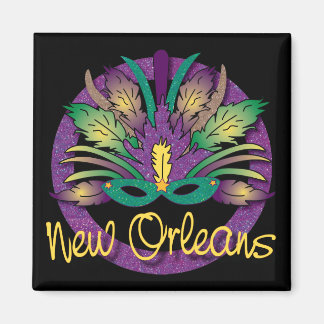 Imán Máscara de Mardi Gras Magnet - Nueva Orleans, LA