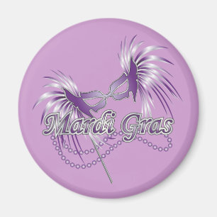 Imán Máscara de purple mardi gras