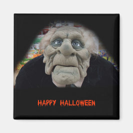 Imán Máscara de viejo con fondo negro