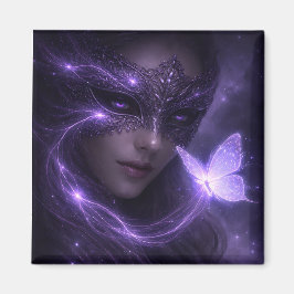 Imán Máscara Fantasía Mariposa Violeta Mística